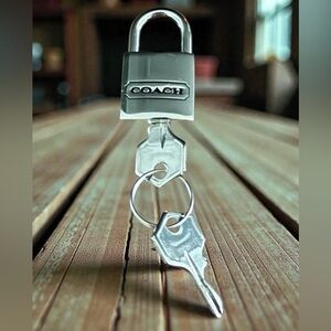 Coach Lock & Keys Silver Luggage Lock